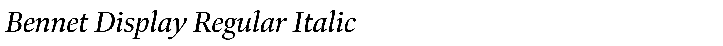 Bennet Display Regular Italic